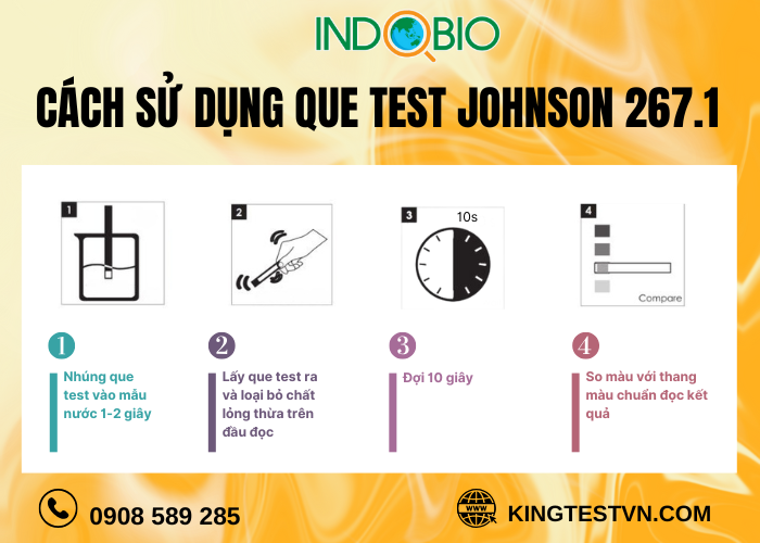 Cách sử dụng que thử oxy hoạt tính Johnson 267.1 